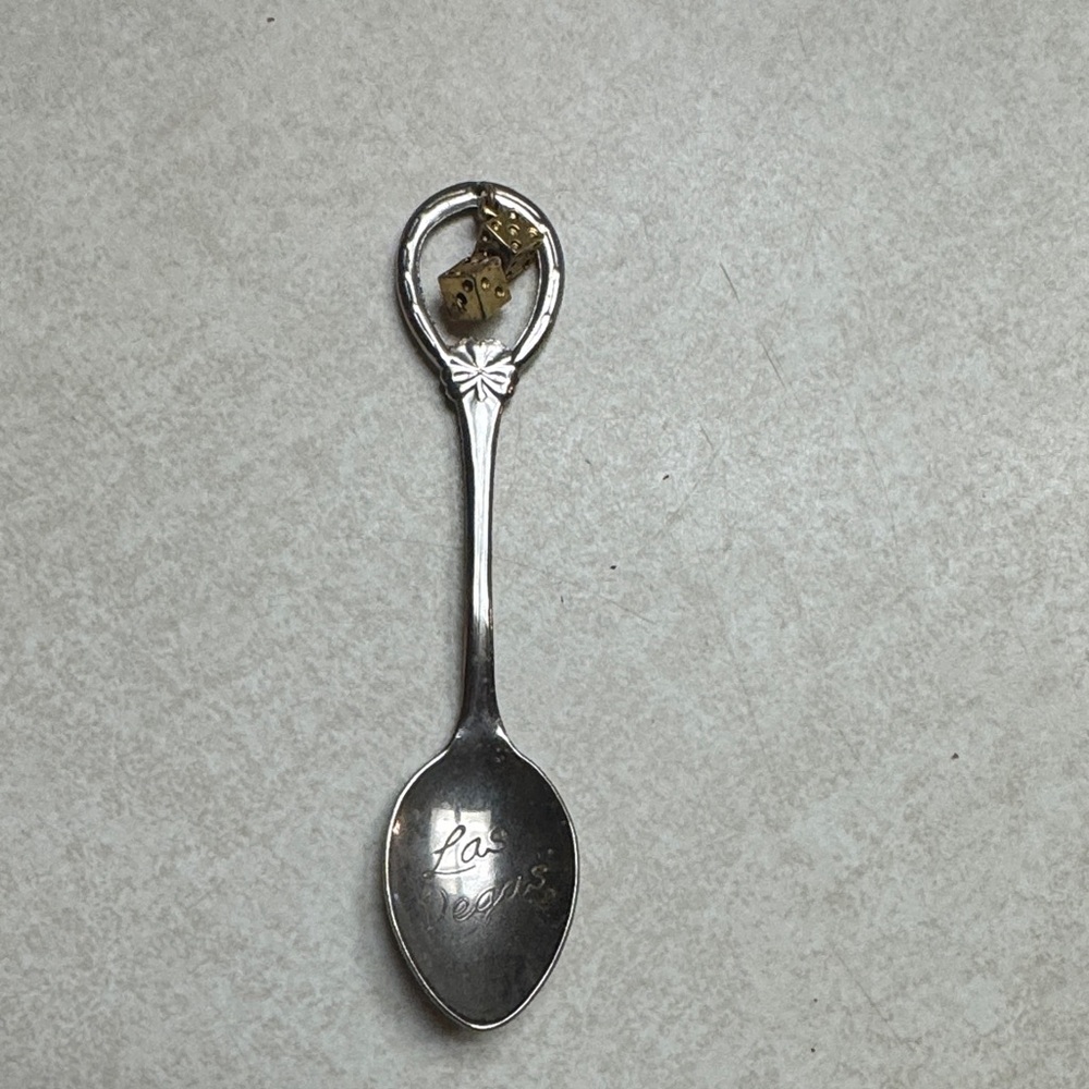 Las Vegas Souvenir Spoon with Dice Accent